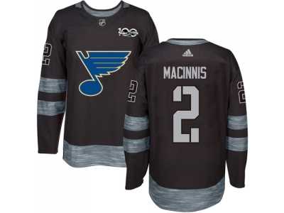 St. Louis Blues #2 Al MacInnis Black 1917-2017 100th Anniversary Stitched NHL Jersey