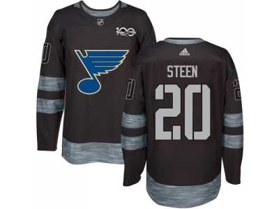 St. Louis Blues #20 Alexander Steen Black 1917-2017 100th Anniversary Stitched NHL Jersey
