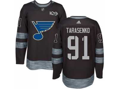 St. Louis Blues #91 Vladimir Tarasenko Black 1917-2017 100th Anniversary Stitched NHL Jersey