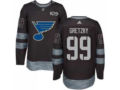 St. Louis Blues #99 Wayne Gretzky Black 1917-2017 100th Anniversary Stitched NHL Jersey