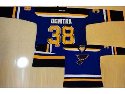 St.Louis Blues #38 Pavol Demitra Light Blue Home Stitched NHL Jersey