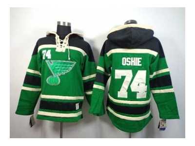 nhl jerseys st. louis blues #74 oshie green[pullover hooded sweatshirt]