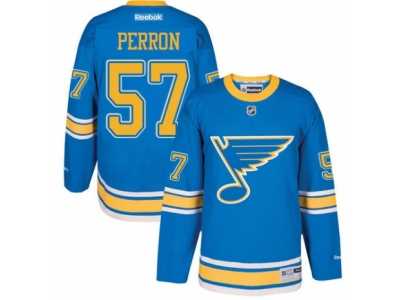 Youth Reebok St. Louis Blues #57 David Perron Authentic Blue 2017 Winter Classic NHL Jersey