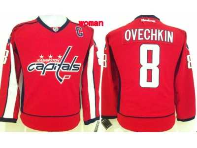 NHL Women Washington Capitals #8 Alex Ovechkin Red Stitched Jerseys