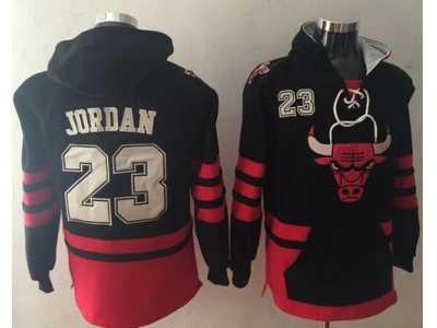 Chicago Bulls #23 Michael Jordan Black Name & Number Pullover NBA Hoodie