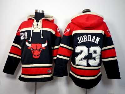 NBA chicago bulls #23 jordan red-black jersey[pullover hooded sweatshirt]