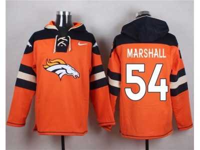 Denver Broncos #54 Brandon Marshall Orange Player Pullover NFL Hoodie
