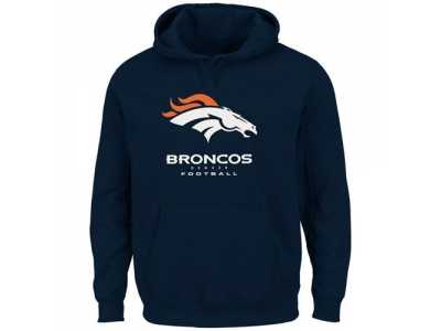 Denver Broncos Navy Blue Critical Victory Pullover Hoodie