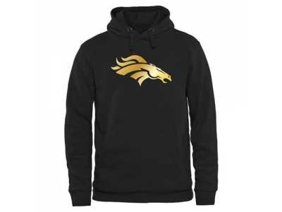 Men''s Denver Broncos Pro Line Black Gold Collection Pullover Hoodie