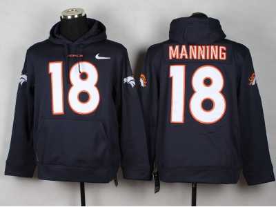 Nike Denver Broncos #18 Peyton Manning blue jerseys(Pullover Hoodie)