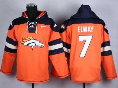 Nike Denver Broncos #7 John Elway orange jersey(pullover hooded sweatshirt)