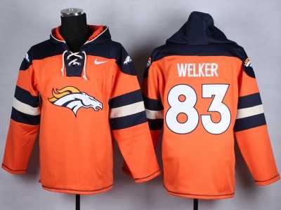 Nike Denver Broncos #83 Wes Welker orange jersey(pullover hooded sweatshirt)