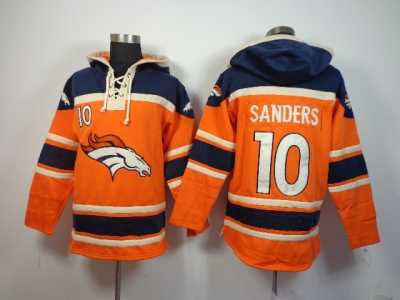 Nike jerseys Denver Broncos #10 sanders black-orange[pullover hooded sweatshirt]
