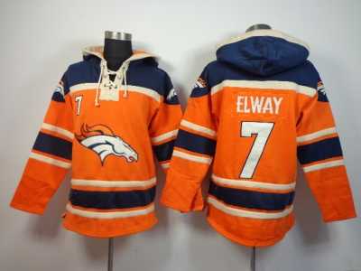 Nike jerseys Denver Broncos #7 Elway black-orange[pullover hooded sweatshirt]
