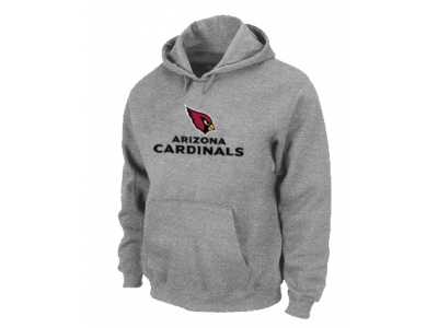 Arizona Cardinals Authentic Logo Pullover Hoodie Grey