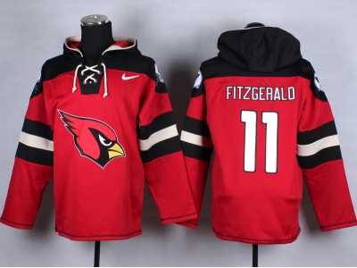 Nike Arizona Cardicals #11 Fitzgerald red-black jerseys[pullover hooded sweatshirt]