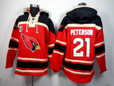 Nike Arizona Cardicals #21 Peterson red-black[pullover hooded sweatshirt]