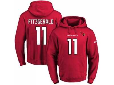 Nike Arizona Cardinals #11 Larry Fitzgerald Red Name & Number Pullover NFL Hoodie