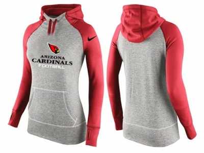 Women Nike Arizona Cardinals Performance Hoodie Grey & Red_2