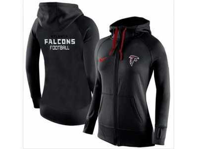 Women Nike Atlanta Falcons Full-Zip Performance Hoodie Black