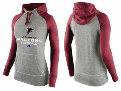 Women Nike Atlanta Falcons Performance Hoodie Grey & red-1