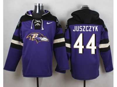 Nike Baltimore Ravens #44 Kyle Juszczyk Purple Player Pullover Hoodie