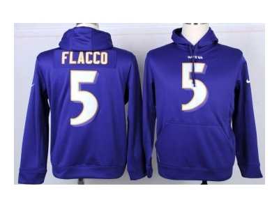 Nike jerseys baltimore ravens #5 flacco purple[pullover hooded sweatshirt]