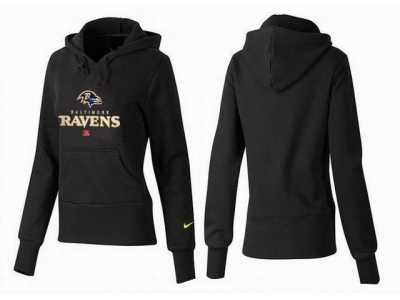 Women Baltimore Ravens Logo Pullover Hoodie-003