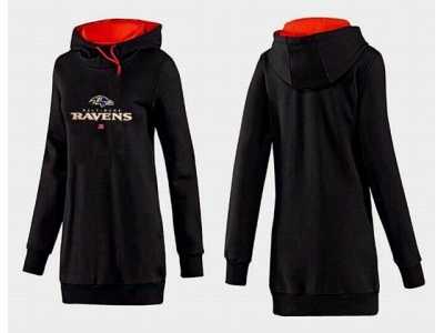 Women Baltimore Ravens Logo Pullover Hoodie-053
