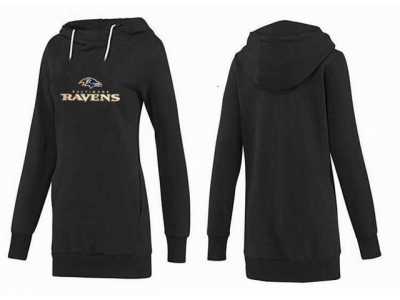 Women Baltimore Ravens Logo Pullover Hoodie-061
