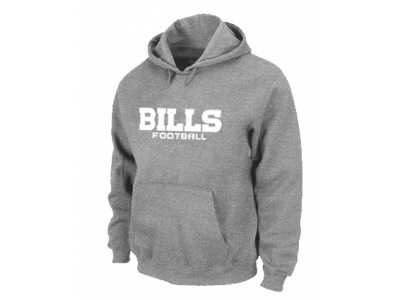 Buffalo Bills Authentic font Pullover Hoodie Grey