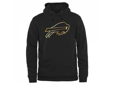 Men''s Buffalo Bills Pro Line Black Gold Collection Pullover Hoodie