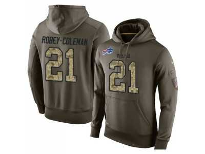NFL Nike Buffalo Bills #21 Nickell Robey-Coleman Green Salute To Service Men's Pullover Hoodie