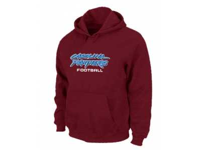 Carolina Panthers Authentic font Pullover Hoodie Red