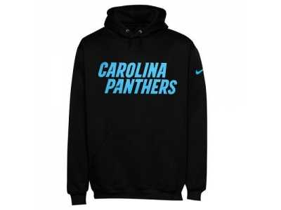 Men's Carolina Panthers Nike Black KO Wordmark Performance Hoodie
