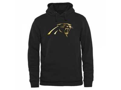 Men''s Carolina Panthers Pro Line Black Gold Collection Pullover Hoodie