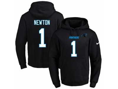 Nike Carolina Panthers #1 Cam Newton Black Name & Number Pullover NFL Hoodie