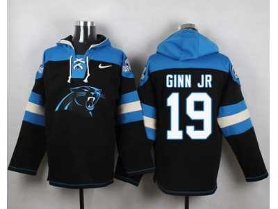 Nike Carolina Panthers #19 Ted Ginn Jr Black Player Pullover NFL Hoodie