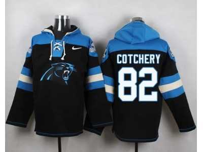 Nike Carolina Panthers #82 Jerricho Cotchery Black Player Pullover NFL Hoodie
