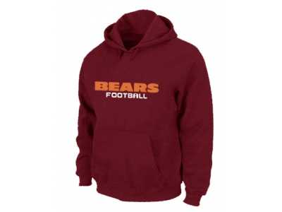 Chicago Bears Authentic font Pullover Hoodie Red
