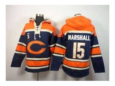 Nike nfl jerseys chicago bears #15 brandon marshall blue-orange[pullover hooded sweatshirt]