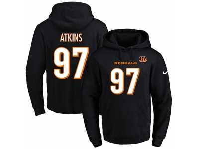 Nike Cincinnati Bengals #97 Geno Atkins Black Name & Number Pullover NFL Hoodie
