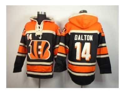 Nike nfl jerseys cincinnati bengals #14 dalton black-orange[pullover hooded sweatshirt]