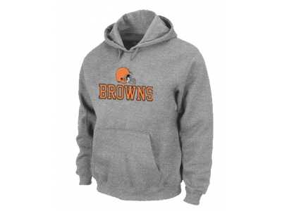 Cleveland Browns Authentic Logo Pullover Hoodie Grey