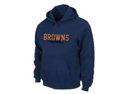 Cleveland Browns Authentic font Pullover Hoodie D.Blue