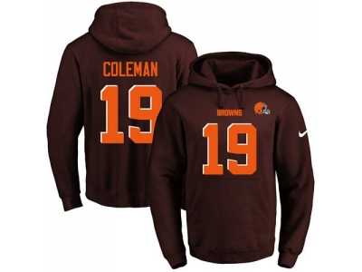 Nike Cleveland Browns #19 Corey Coleman Brown Name & Number Pullover NFL Hoodie