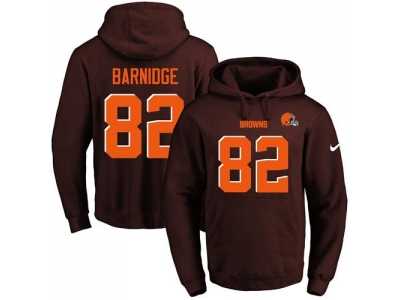 Nike Cleveland Browns #82 Gary Barnidge Brown Name & Number Pullover NFL Hoodie