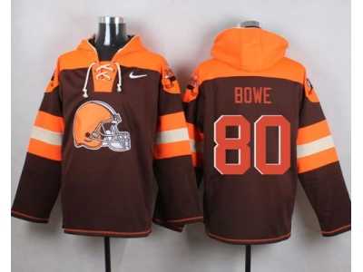 Nike Cleverland Browns #80 Dwayne Bowe Brown Player Pullover NFL Hoodie