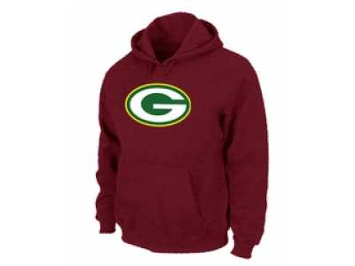 Green Bay Packers Logo Pullover Hoodie RED