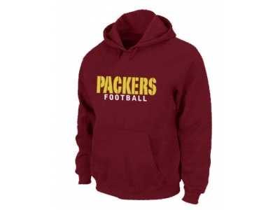 Green Bay Packers font Pullover Hoodie Red